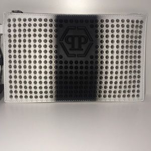 Philipp Plein white and black Wristlet